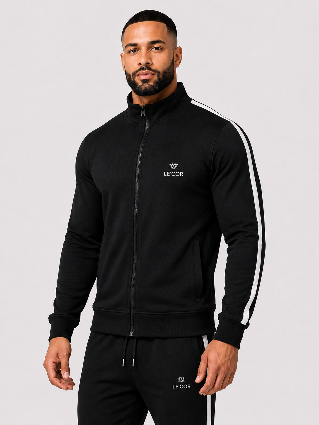 Le’Cor Signature Zip Tracksuit.  $90