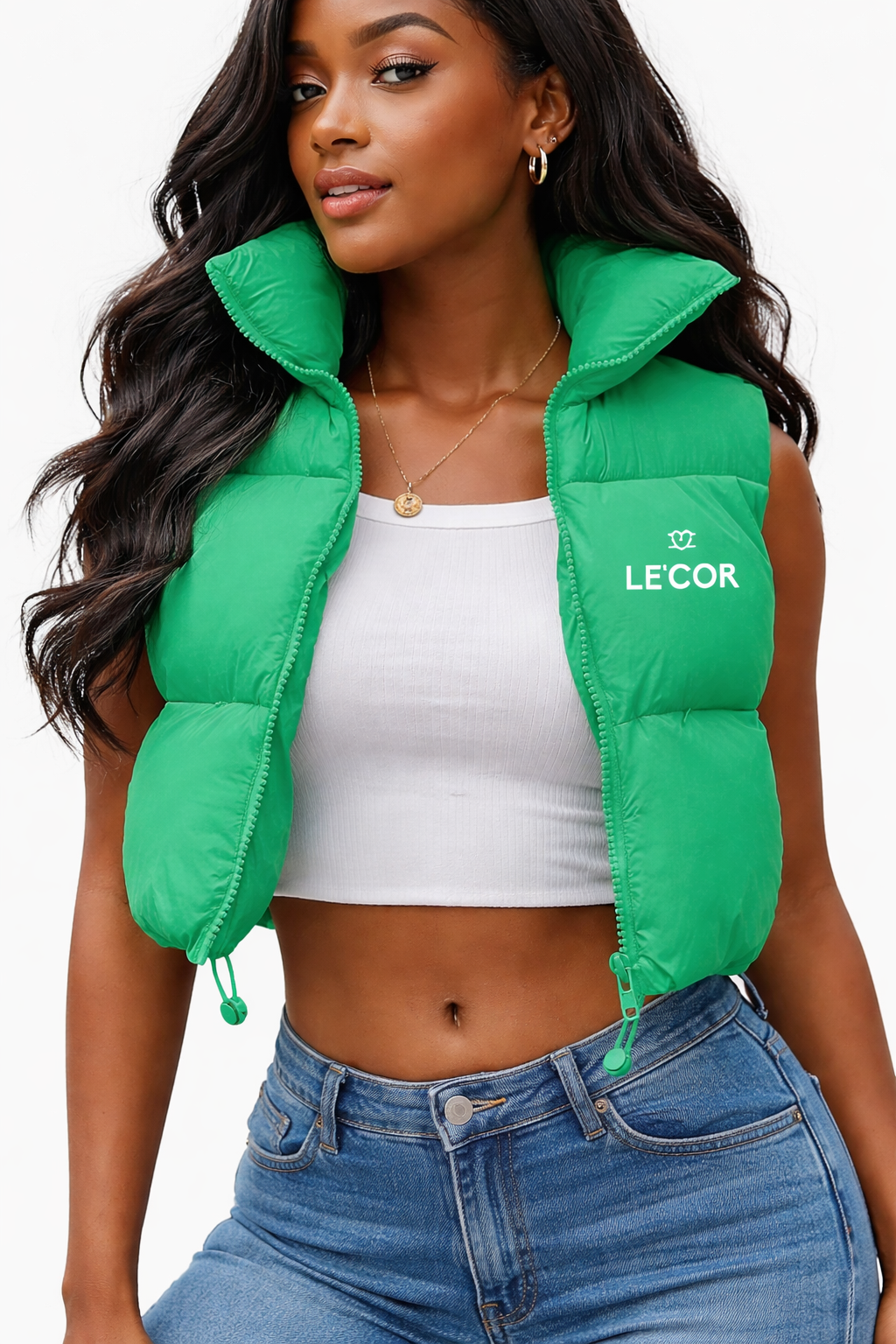 Cropped Puffer Vest             $60